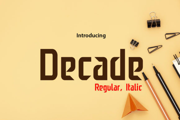Decade: A Minimalist Display Font for Modern Branding