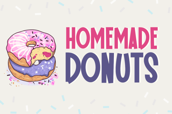 Homemade Donuts Font for Handmade Creations