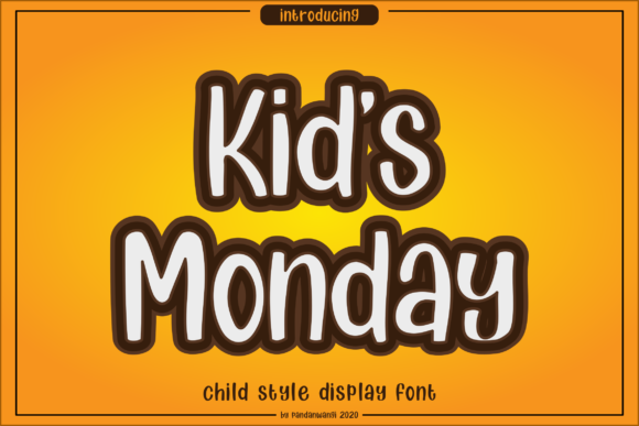 Kids Monday Font for Handmade Creations