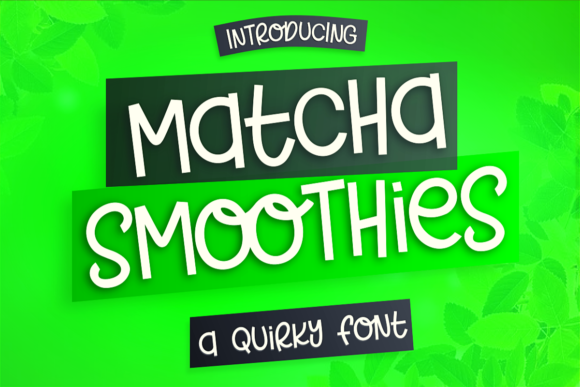 Matcha Smoothies Font for Business Branding