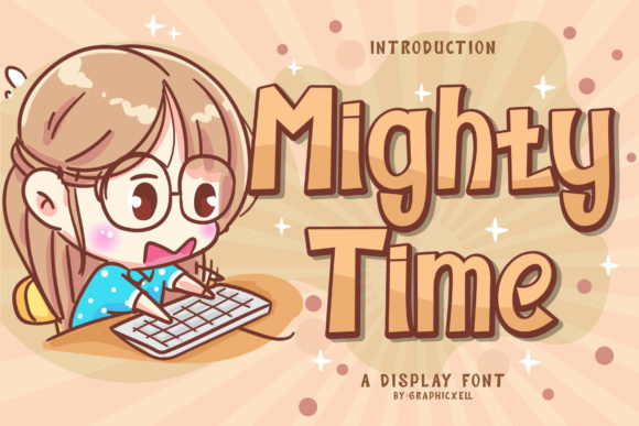 Mighty Time: A Playful Display Font for Digital Projects