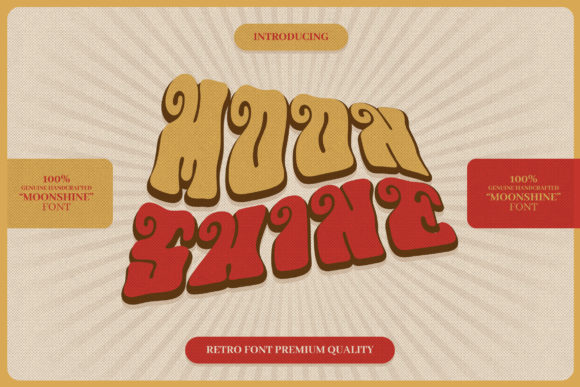 Moon Shine Display Font for Web Design
