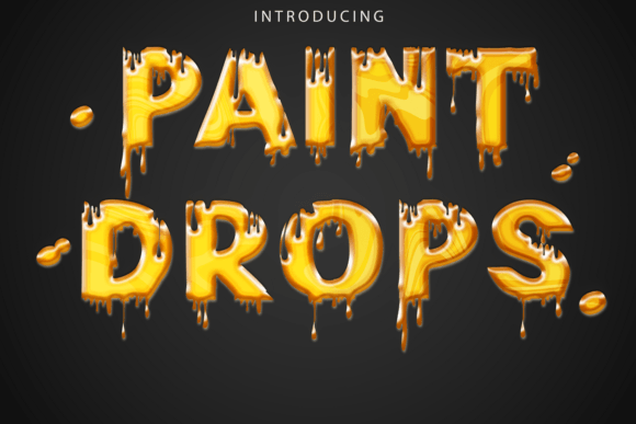 Paint Drops: A Bold Display Font for Digital Creativity